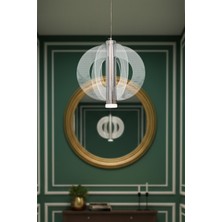 Ünal Aydınlatma Tan 6 Krom LED Avize – Modern Halkalı Tasarım