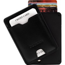 Derkam D-Mec Mekanizmalı Cüzdan & Kartlık - Erkek Cüzdan Kartlık - Minimalist Cüzdan Kartlık - Black