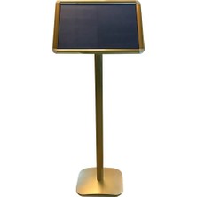 OfisDS A4 Sarı Renk Ayaklı Alüminyum Yönlendirme Menü Reklam Panosu 21 x 30 x 110 cm