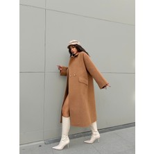 Minaaise Kaşe Uzun Astarlı Kaban Camel