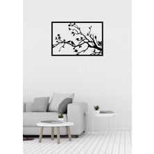 Mazemac Dal Kuşlar Figürlü Metal Duvar Süsü