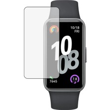 Microcase Huawei Band 10 Için Tam Kaplayan Kavisli Ekran Koruyucu 3D Pet Film - Siyah AL3385