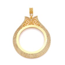 ferizz altın kaplama  lale model zirkon taşlı gramse çerçeve kolye ucu tgr-735