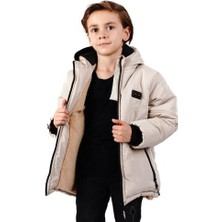 Cg Kids Gri Yandan Cepli Içi Kürklü Unisex Mont