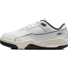Nike Jordan Flıght Court Gs Leather Sneaker Hakiki Deri Günlük Spor Ayakkabı Beyaz