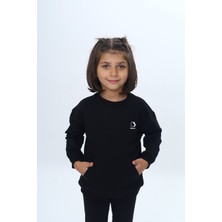 Toontoy Kız Çocuk Mini Kalp Baskılı Sweatshirt