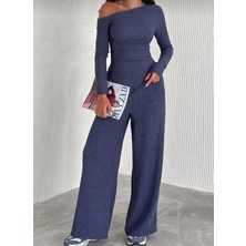 Xenthe Kadın Alt-Üst Omuzu Açık Modern Şık Pantolon Bluz Takım