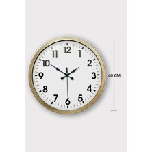 Dekoratif Duvar Saati Eskitme | 40 cm Metal | Butik Saat