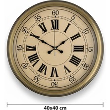 Retro Romen Eskitme Duvar Saati | 40 cm | Butik Saat