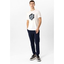Lacivert Regular Fit Beli Bağcıklı Jogger Pantolon