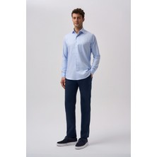 Bisse Bisse Studio Uzun Kollu Regular Fit Erkek Gömlek Açık Mavi BSGMEKS252044_33
