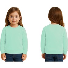 Sedirli Unisex Düz Baskısız Çocuk Sweatshirt  3 Iplik Şardonlu Kumaş