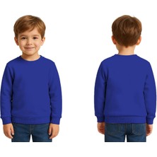 Sedirli Unisex Düz Baskısız Çocuk Sweatshirt  3 Iplik Şardonlu Kumaş