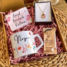 Loren Gift Bahar Temalı Kişiye Özel Kupa ve Çelik Kolye Hediye Seti