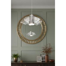 Ünal Aydınlatma Doğa 4 Krom LED Avize – Dalga Formlu Modern Tasarım