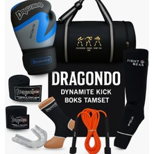 DragonDo 10 oz Mavi Dynamite Kick Boks Eldiveni Çantalı 7’li Set Kullanım Amacı: Boks