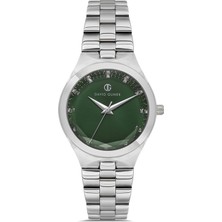 David Guner Gümüş Kaplamalı Yeşil Kadranlı Kadın Kol Saati DG-8829LA-A10