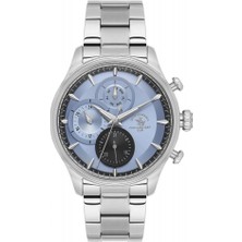 Santa Barbara Polo Racquet Club SB.4.10023-6 Fonksiyonlar Aktif Takvimli Çelik Kasa Metalik Renk Erkek Kol Saati