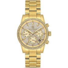 David Guner Sarı Kaplamalı Sarı Kadranlı Kadın Kol Saati DG-8740LA-B4