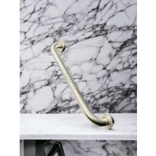 Paslanmaz Krom Engelli Destek Demiri, 30CM, Sağlam ve Kullanışlı, Şık Bej Renk