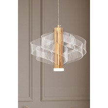 Ünal Aydınlatma Yel 4 Gold LED Avize – Dalga Formlu Modern Tasarım