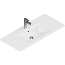 Isvea Sistema T-Flat Slim Ince Formlu Lavabo 101 x 46,5  cm Beyaz