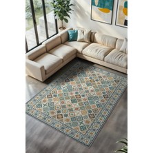 Homshtag Eklektik Oda Dekoru Için Renkli Kozaik Desenli Yıkanabilir Halı, Geometrik Retro Halı, Mozaik Halı