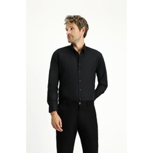 Kiğılı Uzun Kol Slim Fit Dar Kesim Pamuk Klasik Gömlek