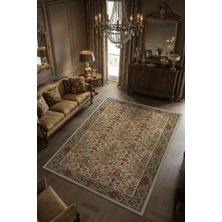 Homshtag Çiçek Desenli Salon Halısı, Maksimalist Ev Dekoru, Antik Halı, Yıkanabilir Geleneksel Halı