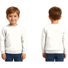 Sedirli Unisex Düz Baskısız Çocuk Sweatshirt  3 Iplik Şardonlu Kumaş