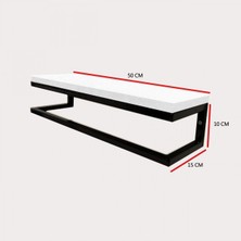 Yatay Banyo Rafı ve Havluluk, Şık Beyaz Tasarım