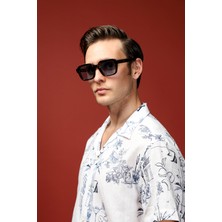 Kiğılı Kısa Kol Regular Fit Pamuklu Keten Karışımlı Baskılı Gömlek