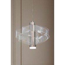 Ünal Aydınlatma Yel 4 Krom LED Avize – Dalga Formlu Modern Tasarım