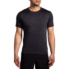 Brooks Luxe Short Sleeve Erkek Siyah Kısa Kollu Tshirt 211498009