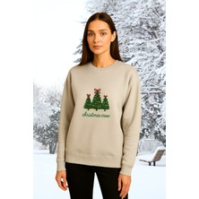 Windy Island Unisex Kadın/ Erkek Bisiklet Yaka %100 Pamuk "yeni Yıl Temalı" Baskılı Sweatshirt