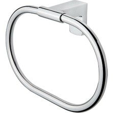 Ağır Gri Prinç Kaplamalı Yuvarlak Tuvalet Havluluk ve Havlu Asma Aparatı