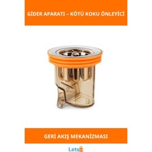 Letsii Paslanmaz Çelik Koku ve Geri Akış Önleyici Gider Aparatı