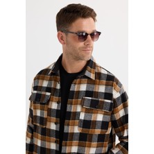 Tudors Relax Fit Rahat Kesim Çift Cep Kapaklı Kışlık Oduncu Kareli Erkek Gömlek