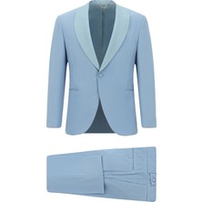 Abdullah Kiğılı 7 Drop Slim Fit Dar Kesim Şal Yaka Yün Smokin & Damatlık