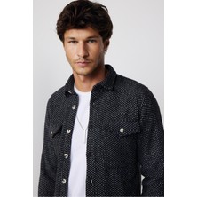 Tudors Erkek Slim Fit Dar Kesim Uzun Kollu Çizgili Çift Cepli Kışlık Oduncu Gömlek