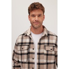 Tudors Relax Fit Rahat Kesim Çift Cep Kapaklı Kışlık Oduncu Kareli Erkek Gömlek