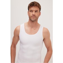 Tudors Erkek Süper Slim Fit Extra Dar Kesim Lastikli Beyaz Atlet Korse