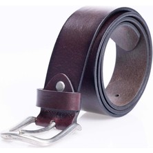 Tudors Erkek %100 Hakiki Deri 4 cm Spor Kahverengi Kemer