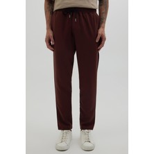 Tudors Erkek Regular Fit Beli Lastikli Bağcıklı Jogger Kiremit Pantolon Rahat Kesim Yan Cepli