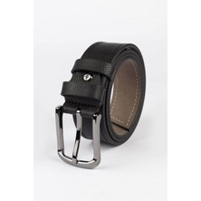 Tudors Erkek 4 cm Spor Siyah Kemer