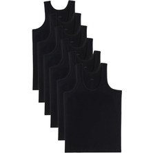 Tudors 6 Adet Compact Penye Siyah Erkek Atlet %100 Pamuk Standart Fit Normal Kesim 6'lı Paket