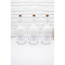 Şişe Seti, 1500ML, 3'lü, Renkli, Dekoratif Cam Galon, Yumuşatıcı ve Deterjan Şişesi