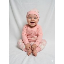 Şimo Butik Erkek-Kız Bebek Omuz Genişletmeli Çıtçıtlı Body Pijama Bere Takımı, %100 Pamuk , 3-6-9 Ay