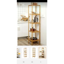 Şık Ahşap Banyo Rafı, Düzen ve Dekorasyon Için Rahatlık