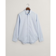 Gant Erkek Mavi Regular Fit Düğmeli Yaka Oxford Gömlek 3000300.455